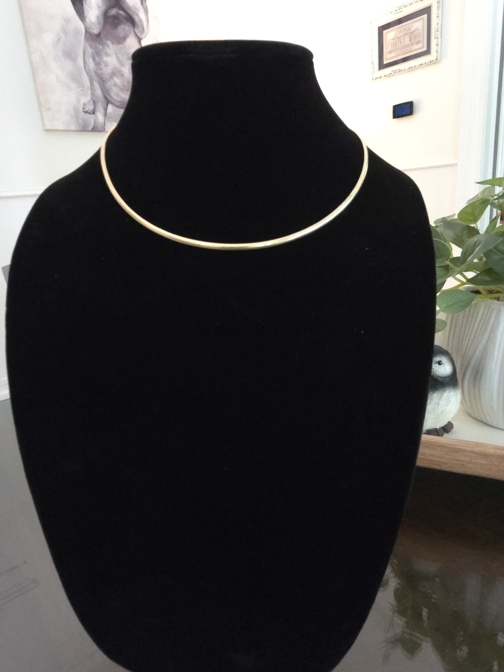 Classic Gold Women’s Herringbone Necklace - Picture 3 of 10